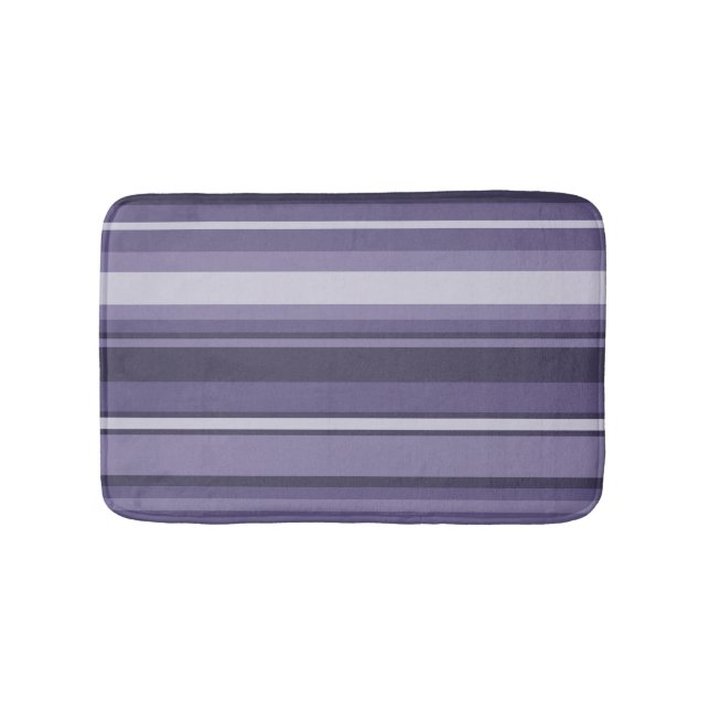 Heather purple stripes bath mat (Front)