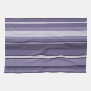 Heather purple stripes kitchen towel