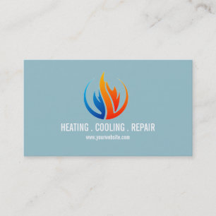 Heating & Air Conditioning, Cooling Business Card