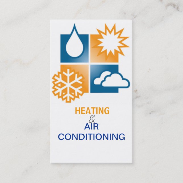 Heating and Air Conditioning Business Card (Front)