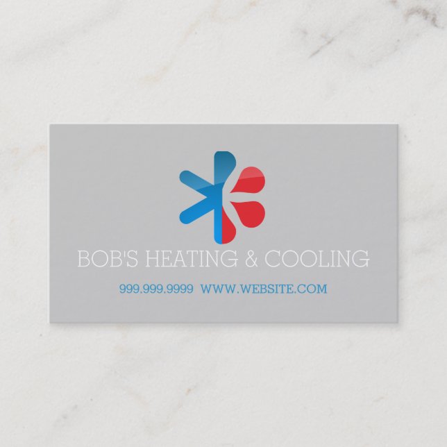 Heating and Air Conditioning Business Card (Front)