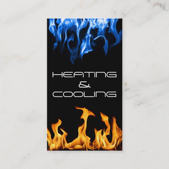 Heating and Air Conditioning Cooling Business Card (Front)