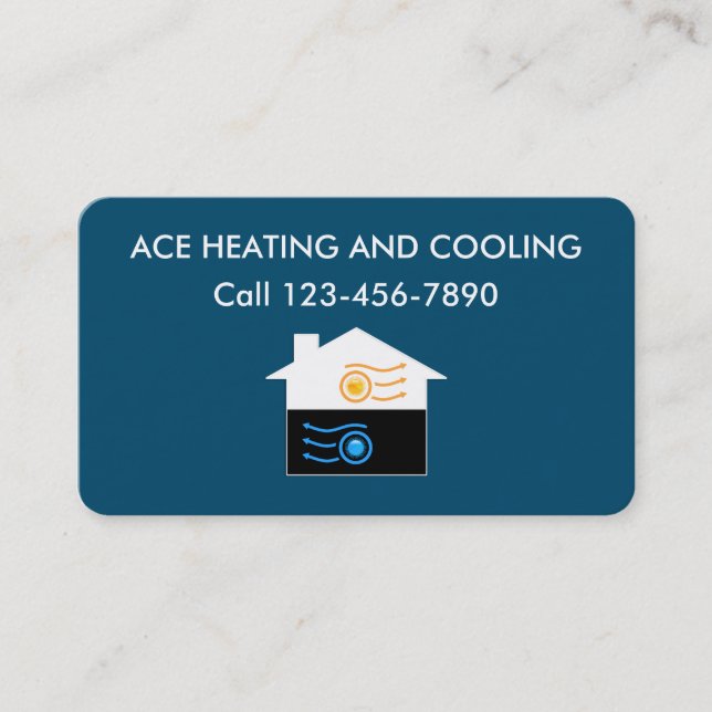 Heating And Cooling Business Cards (Front)