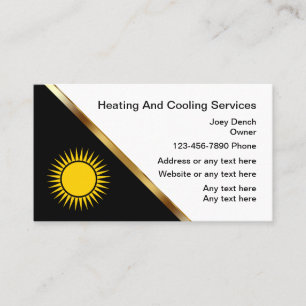 Heating And Cooling Business Cards