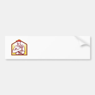Heating and Cooling Refrigeration Technician Retro Bumper Sticker