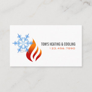 Heating & Cooling , Air Conditioning HVAC Business Business Card