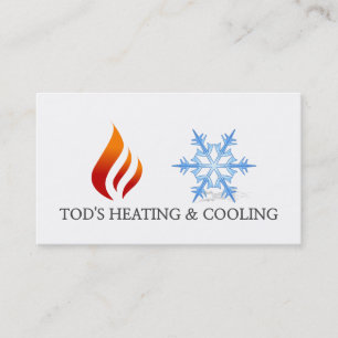Heating & Cooling , Air Conditioning HVAC Business Card