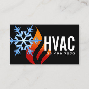 Heating & Cooling , Air Conditioning HVAC Business Card