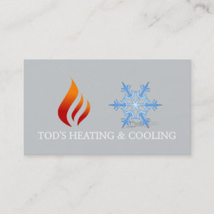 Heating & Cooling , Air Conditioning HVAC Business Card