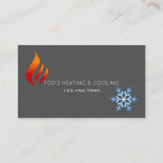 Heating & Cooling , Air Conditioning HVAC Business Card