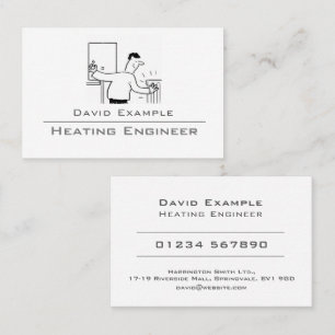 Heating Engineer with Illustration  Business Card