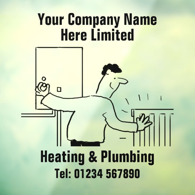 Heating Engineers or Heating & Plumbing Company Window Cling (Sheet 3)