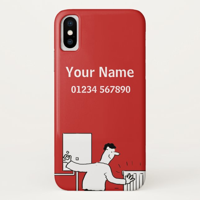 Heating & Plumbing Theme Cartoon Case-Mate iPhone Case (Back)