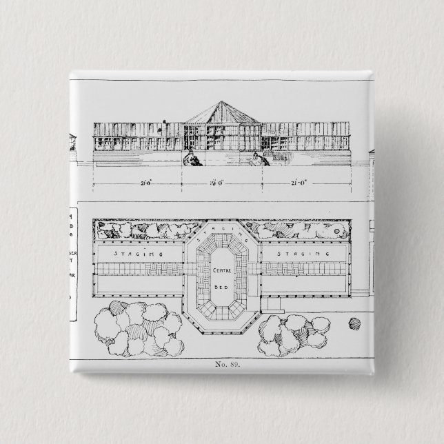 Heating system for a Hothouse, Conservatory and Gr 2 Inch Square Button (Front)
