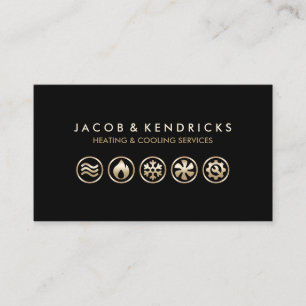 Heating Ventilation Air Conditioning Business Card