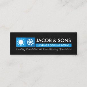 Heating Ventilation Air Conditioning Cooling Busin Mini Business Card