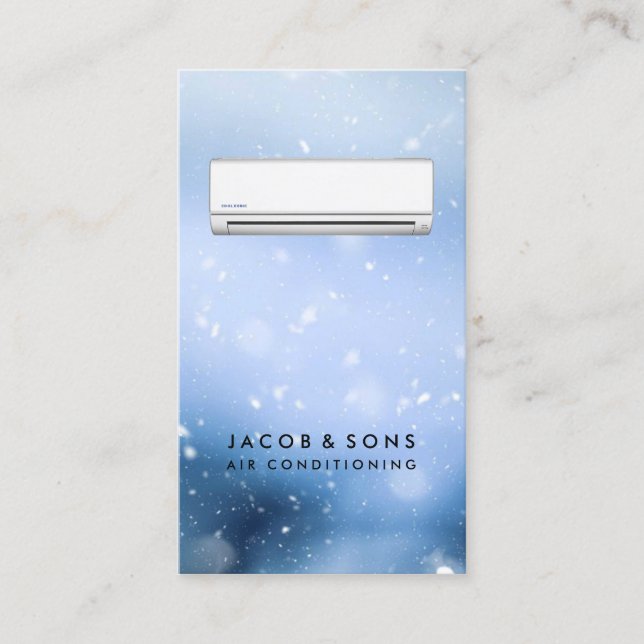 Heating Ventilation Air Conditioning HVAC Business Card (Front)