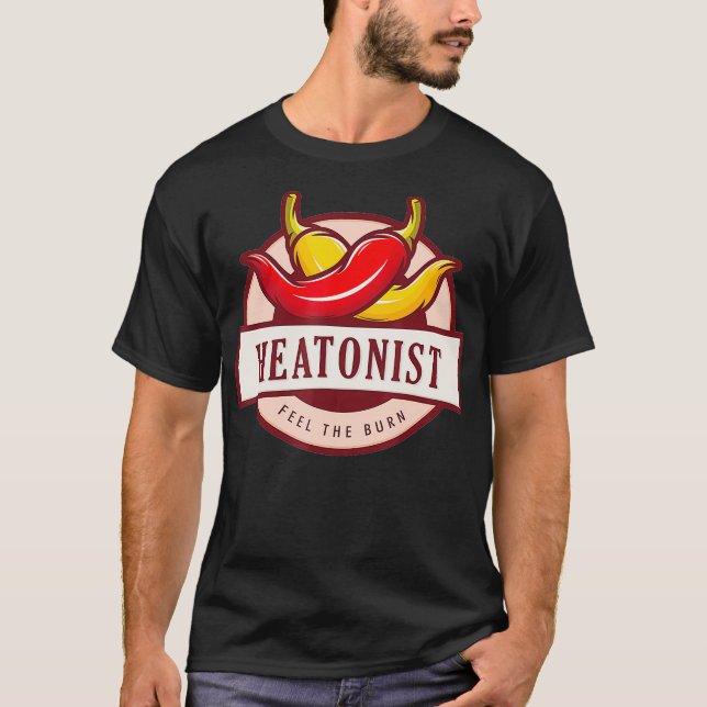 Heatonist Funny Hot Sauce Lover Spicy Chilli T-Shirt (Front)