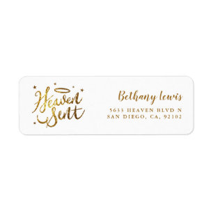 Heaven a envoyé Gold White Baby shower Adresse de