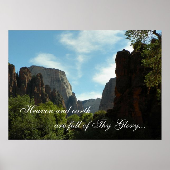 Heaven and earth are full of Thy Glory Poster (Front)