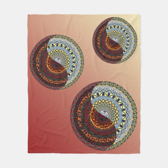 Heaven and Hell Fleece Blanket (Front)