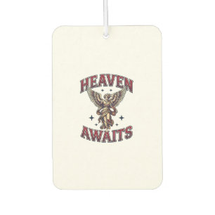 Heaven Awaits Gothic Angel Vintage Engraving Shirt Air Freshener
