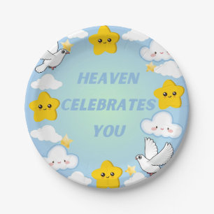 Heaven Celebrates You Christian Paper Plate