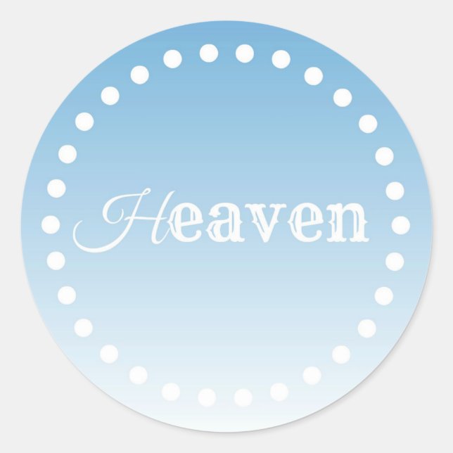 Heaven Classic Round Sticker (Front)