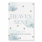 Heaven envoyé Blue Cloud Boy Baby shower Bienvenue
