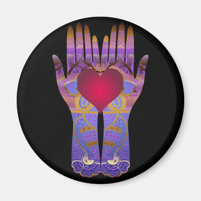 Heaven Hands Dark Magnet (Front)