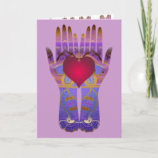 Heaven Hands Greeting Card (Front)
