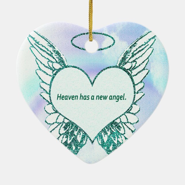 Heaven has a New Angel Ceramic Ornament (Back)