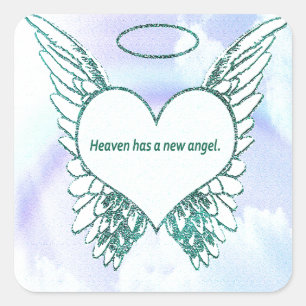 Heaven has a New Angel Square Sticker