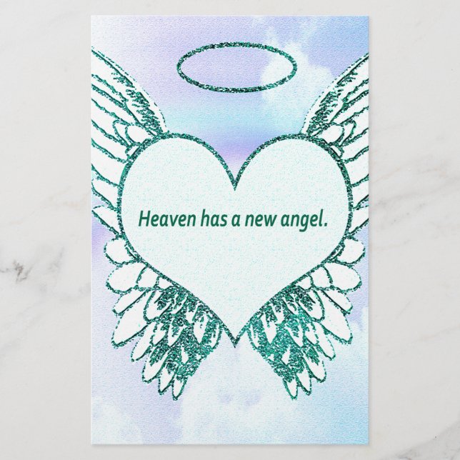 Heaven has a New Angel Stationery (Front)