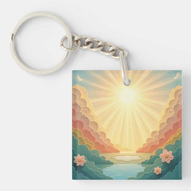 Heaven Is Waiting - To Honour A Loved One Keychain (Front)