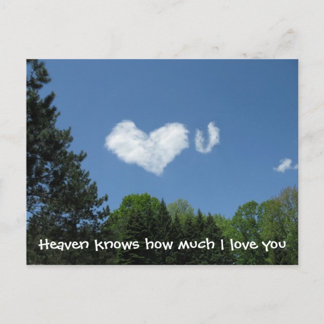 Heaven knows how much I love you Postcard (Front)