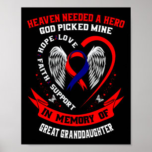 Heaven Needed A Hero God Great Granddaughter Chd A Poster