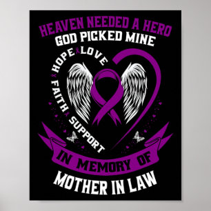 Heaven Needed a Hero God Mother In Law Mom Pancrea Poster