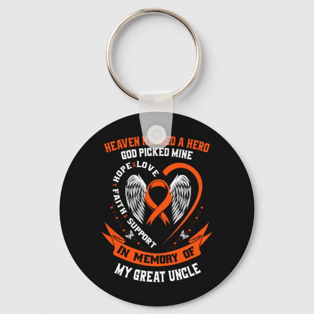 Heaven Needed A Hero God Picked Great Uncle Keychain (Front)