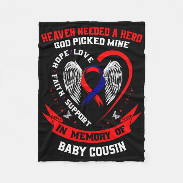 Heaven Needed A Hero God Picked My By  Fleece Blanket (Front)