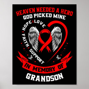 Heaven Needed A Hero God Picked My Grandson Heart  Poster