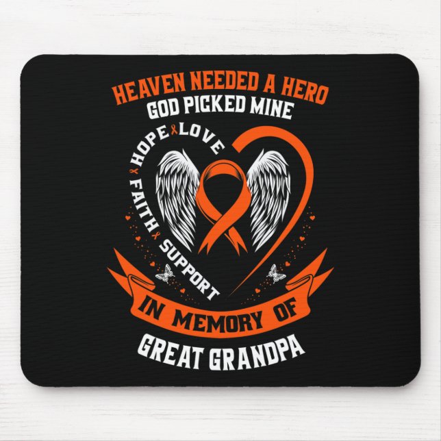 Heaven Needed a Hero God Picked My Great Grandpa L Mouse Pad (Front)