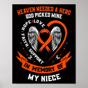 Heaven Needed a Hero God Picked My Niece Leukaemia Poster
