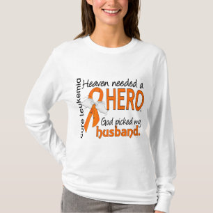 Heaven Needed a Hero Husband Leukaemia T-Shirt