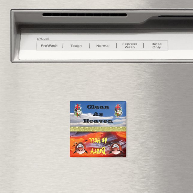 Heaven Or Hell Clean or Dirty Dishwasher Magnet (In Situ (Dishwasher))