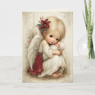 Heaven’s Tender Watch – The Angel and the Child Holiday Card
