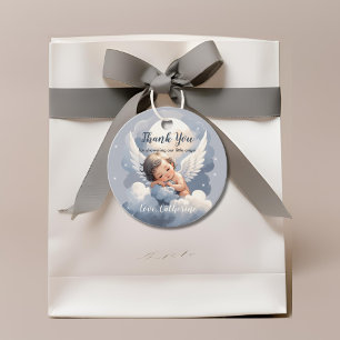 Heaven Sent Angel Baby In Clouds Baby Shower Favour Tags