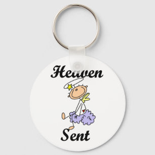 Heaven Sent Angel T-shirts and Gifts Keychain
