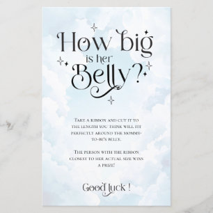 Heaven Sent Baby Shower Game How Big is Her Belly
