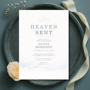 Heaven Sent Baby Shower Invitation